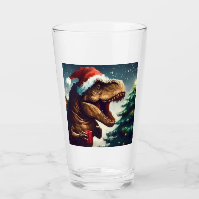 Copo De Pint T-Rex Natal 1 (Frente)