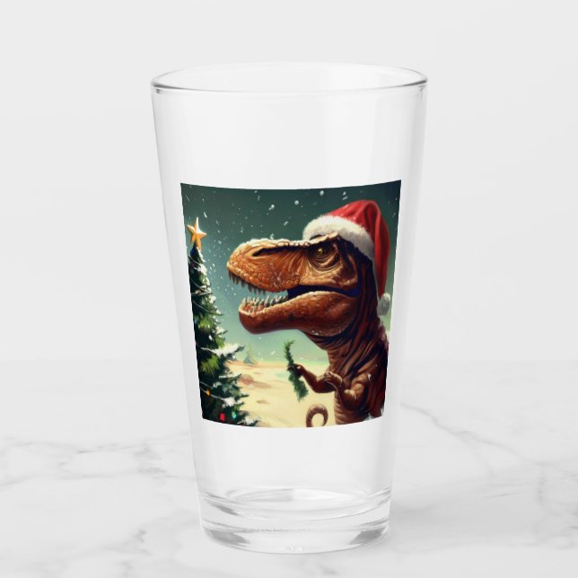 Copo De Pint T-Rex Natal 4 (Frente)