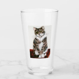 Copo De Pint Tabby Cat Art Moggie Gatinho