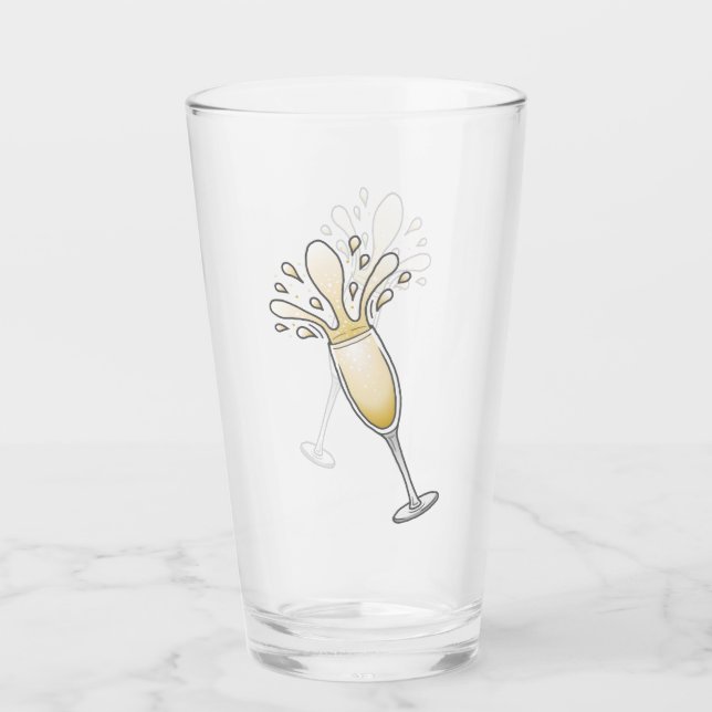 Copo De Pint Taca de Champanhe de Ano Novo (Frente)