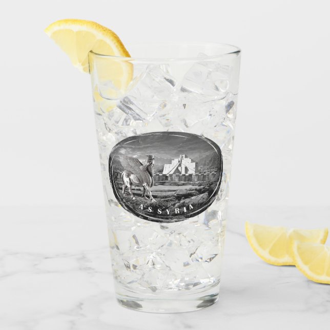 Copo De Pint Taça de Vidro Assíria (Gelo frontal)
