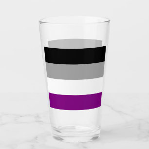 Copo De Pint Taça de vidro de bandeira assexuada