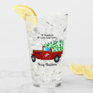 Copo De Pint Taça de Vidro de Caminhão de Natal