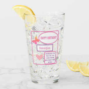 Copo De Pint Taça de Vidro de Feliz Aniversário Personalizada