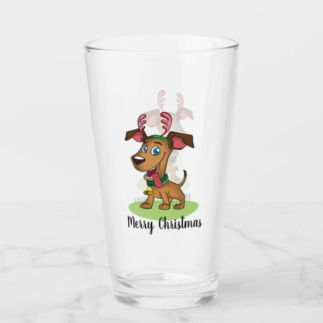 Copo De Pint Taça de Vidro de Névoa de Natal (Frente)