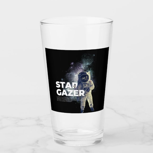 Copo De Pint Taça de Vidro do Astronauta Star Gazer (Frente)