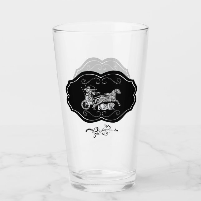 Copo De Pint Taça de Vidro dos Guerreiros Assírios (Frente)