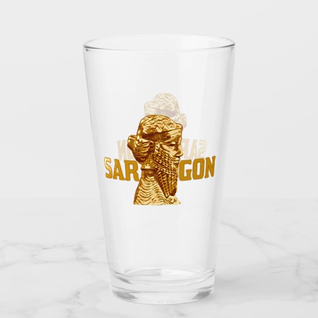 Copo De Pint Taça de Vidro King Sargon (Frente)