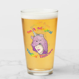 Copo De Pint Taça de Vidro Mágica de Fluffin Unicorn
