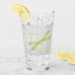 Copo De Pint Taça de Vidro Personalizada de Dragonfly Verde