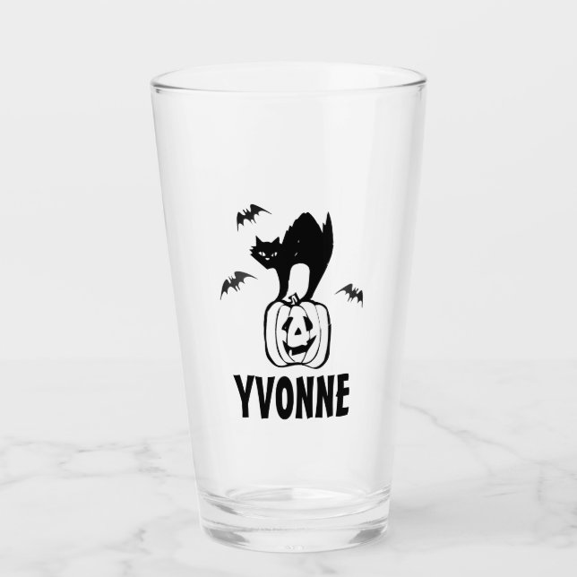Copo De Pint Taça de Vidro Personalizada de Halloween (Frente)