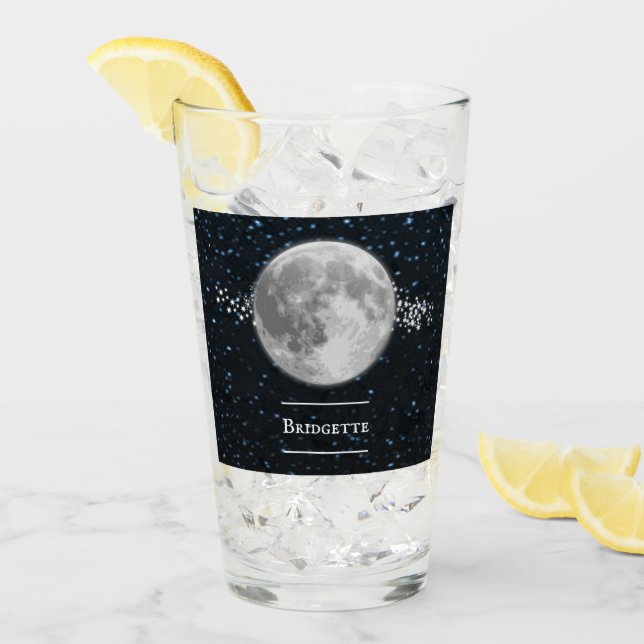 Copo De Pint Taça de Vidro Personalizada Lunar (Gelo frontal)