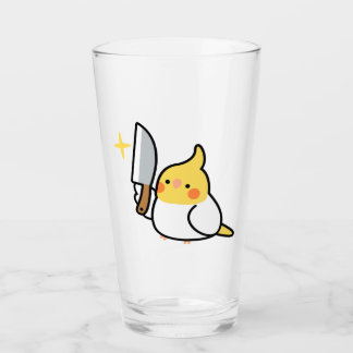 Copo De Pint Taça de Vidro Stabby Cockatiel (Lutino)