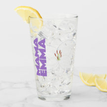 Taça Floral Personalizada de Vidro com Lily Design