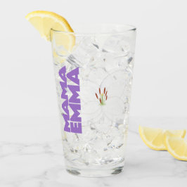 Copo De Pint Taça Floral Personalizada de Vidro com Lily Design