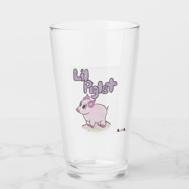 Copo De Pint Taça "Lil Piglet" (Vidro De Cerveja) (Frente)