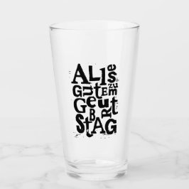 Copo De Pint Taça Lino Impressão Glass Alemã "Feliz aniversário