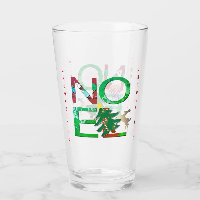 Copo De Pint Taça Noel de Vidro (Verso)
