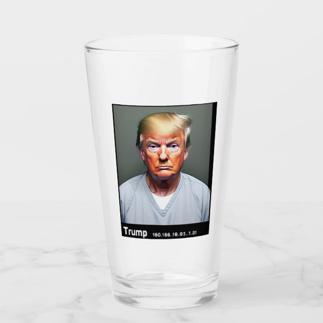Copo De Pint Taça Trump Mugshot (Frente)