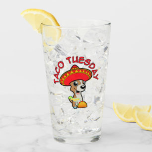Copo De Pint Taco Terça-feira Chihuahua Tall Glass