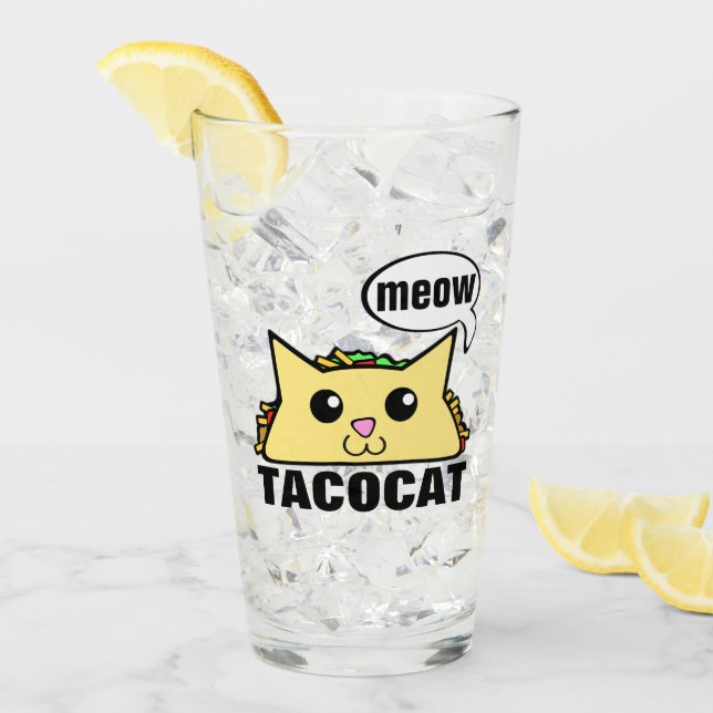 Copo De Pint Tacocat Meow Glass (Gelo frontal)