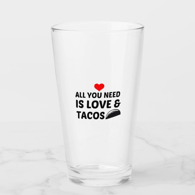 COPO DE PINT TACOS E AMOR (Frente)