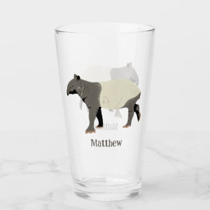 Copo De Pint Tapiro Malaio Personalizado Ilustrado