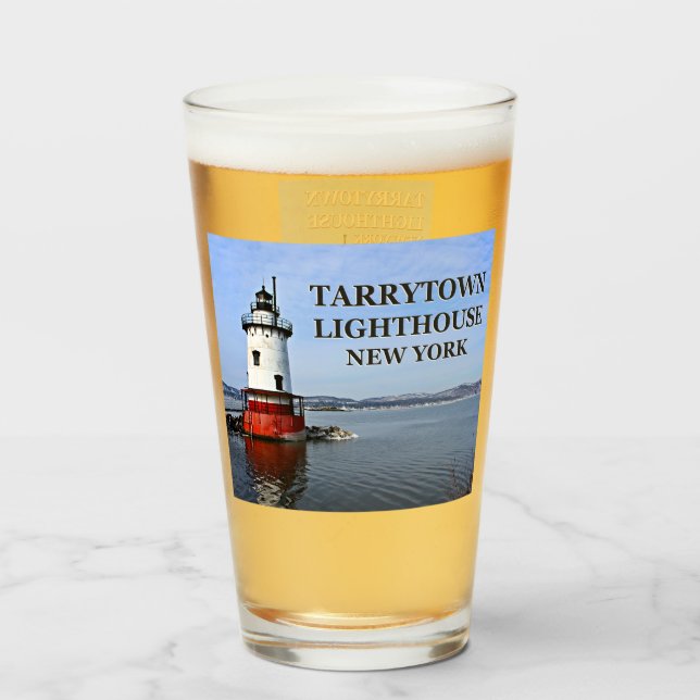 Copo De Pint Tarrytown Lighthouse, New York Pint Glass (Traseira (Preenchido))
