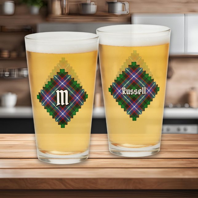 Copo De Pint Tartan do Clã Russell (Criador carregado)