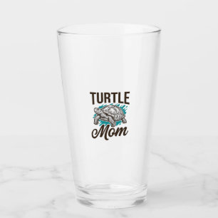 Copo De Pint Tartaruga Mãe Desenho Vetorial de Gravura Vintage_