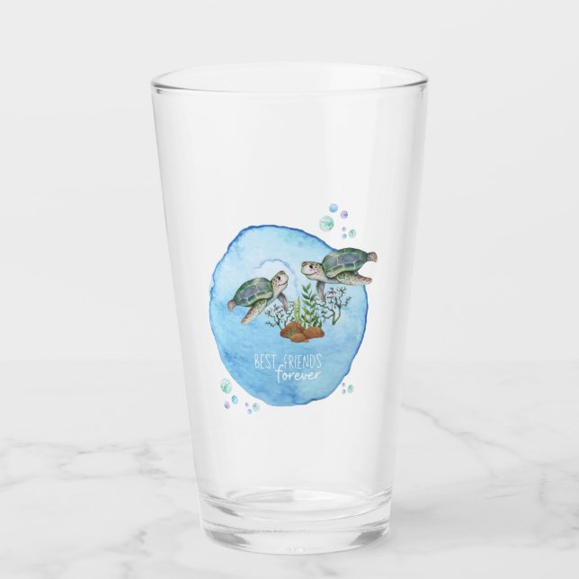 Copo De Pint Tartarugas marinhas BFF - Presentes personalizados (Frente)