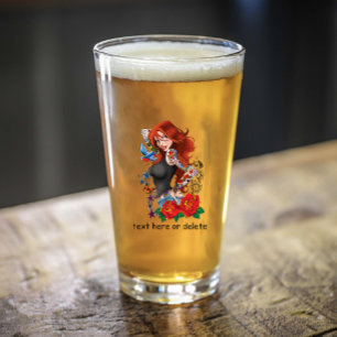 Copo De Pint Tattoos das mulheres ruivas