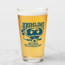 Copo De Pint Tecnologia de Mergulho Highline Logotipo Retro