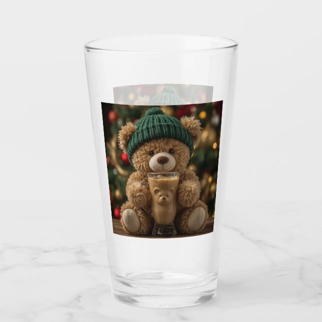 Copo De Pint Teddy Bear Coffee Christmas (Frente)