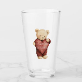 Copo De Pint Teddy Bear Red Heart