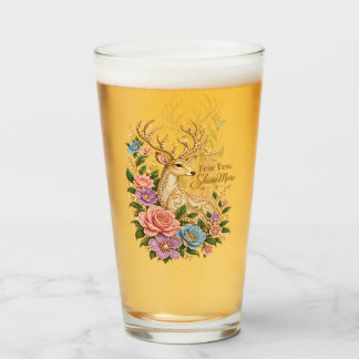 Copo De Pint Tem Menos Medo e Brilha Mais: Veado Ornamental Flo