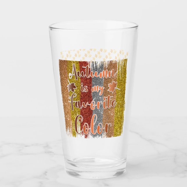 Copo De Pint Tendência de Folhas de outono (Frente)