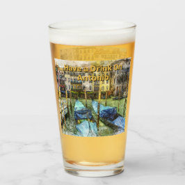 Copo De Pint Tenha uma Bebida À Custa de ___