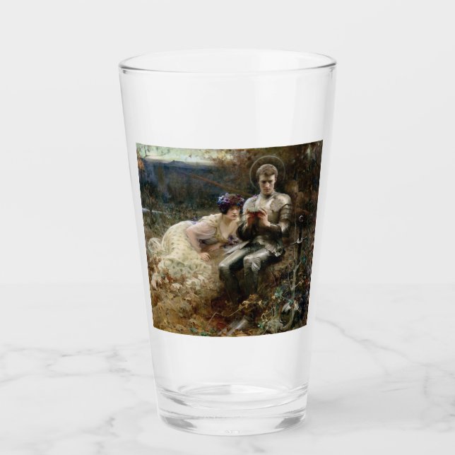 Copo De Pint Tentação de Sir Percival (Cavaleiro Medieval) (Frente)