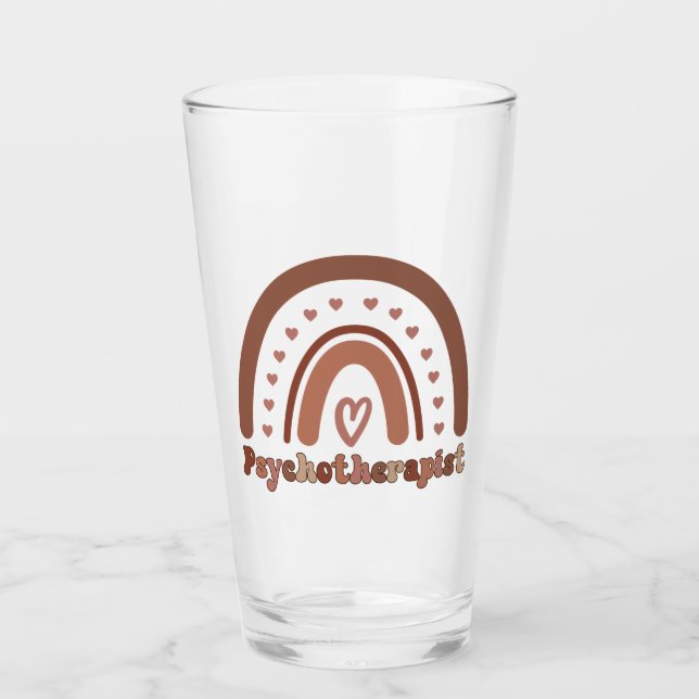 Copo De Pint Terapêutica Boho Rainbow Psicoterapeuta (Frente)