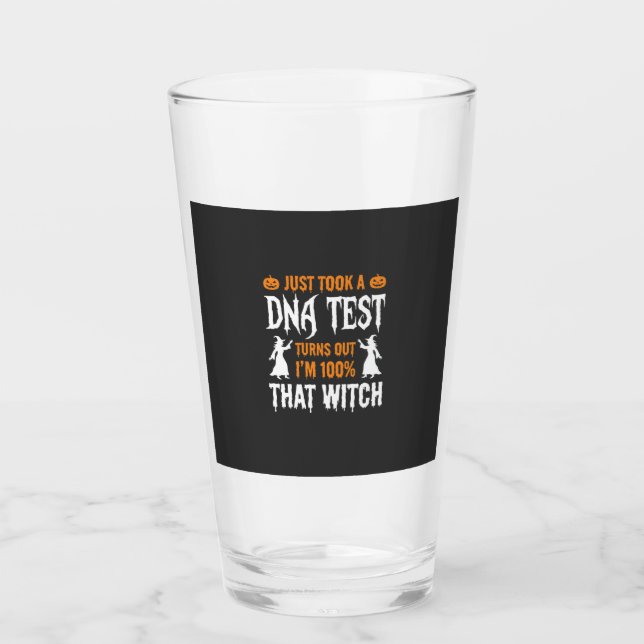 Copo De Pint Teste de DNA de Bruxa Engraçado de Halloween Gráfi (Frente)