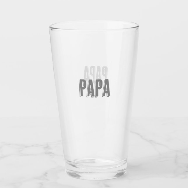 Copo De Pint Texto do Pai Novo "Papa" (Frente)