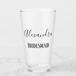 Copo De Pint Texto Elegante Chic Bridesmaid