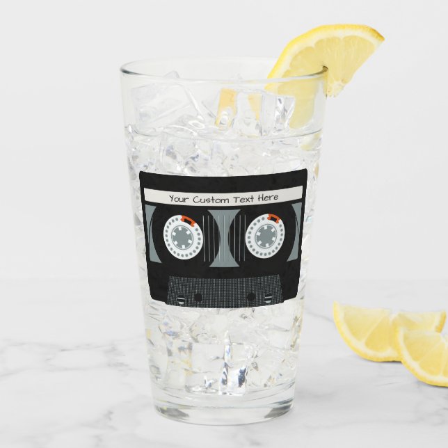 Copo De Pint Texto personalizado da Fita de Caseta Retroativa (Gelo traseiro)