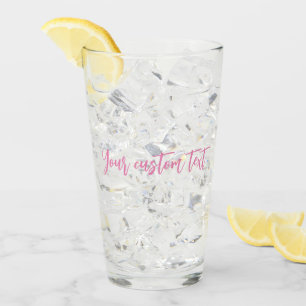 Copo De Pint Texto personalizado de script personalizado rosa g