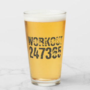 Copo De Pint Texto vestido e arranhado Workout 247365 rosa