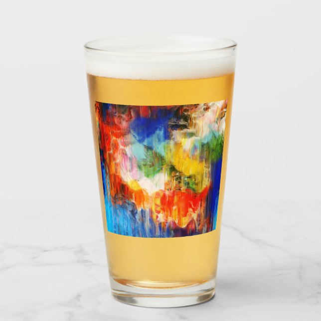 Copo De Pint Textura colorida (Frente (Preenchido))