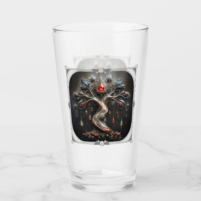 Copo De Pint  The Art Deco Tree of Life design.  (Frente)