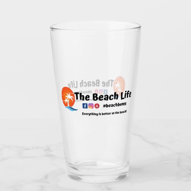 Copo De Pint The Beach Life - Pint Glass (Frente)