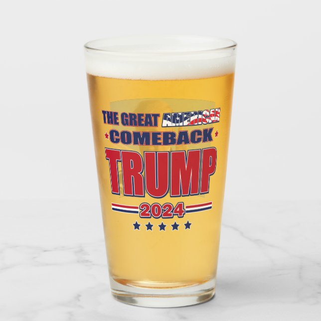 Copo De Pint The Excelente American Comeback Trump 2024 (Frente (Preenchido))